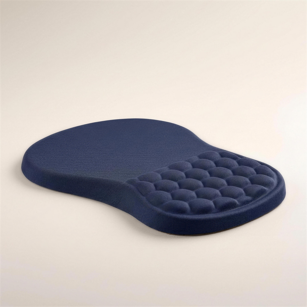 Close-up of the honeycomb massage bumps on the memory foam wrist rest